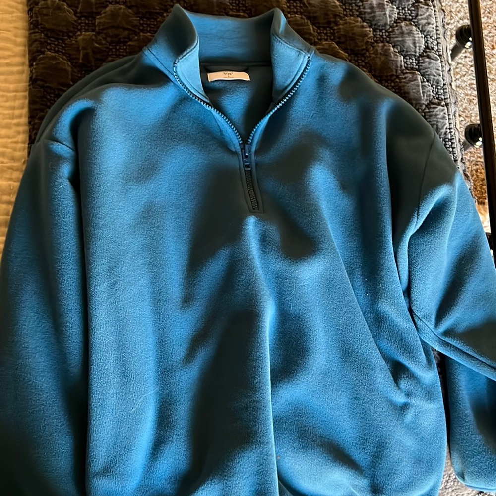 aritzia TNA fleece teal size S